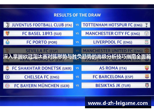深入掌握欧冠淘汰赛对阵形势与胜负趋势的高级分析技巧指南全面篇 深入掌握欧冠淘汰赛对阵形势与胜负趋势的高级分析技巧指南全面篇