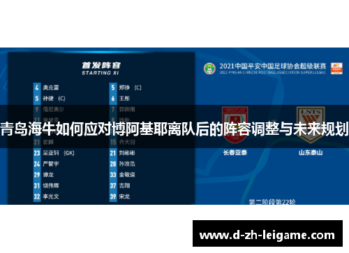 青岛海牛如何应对博阿基耶离队后的阵容调整与未来规划